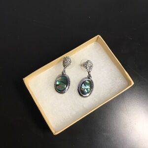 1980’s Vintage Silver and Abalone Earrings